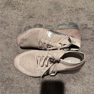 Nike Women's Taupe and Silver Sneakers